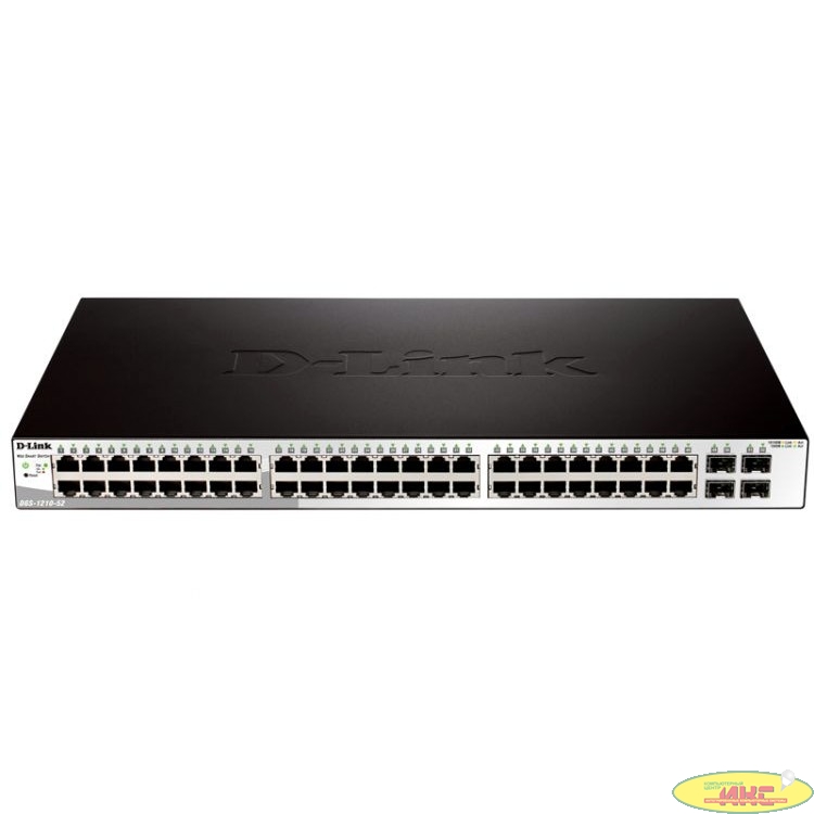 D-Link DGS-1210-52/F3A Настраиваемый коммутатор WebSmart с 48 портами 10/100/1000Base-T и 4 комбо-портами 100/1000Base-T/SFP
