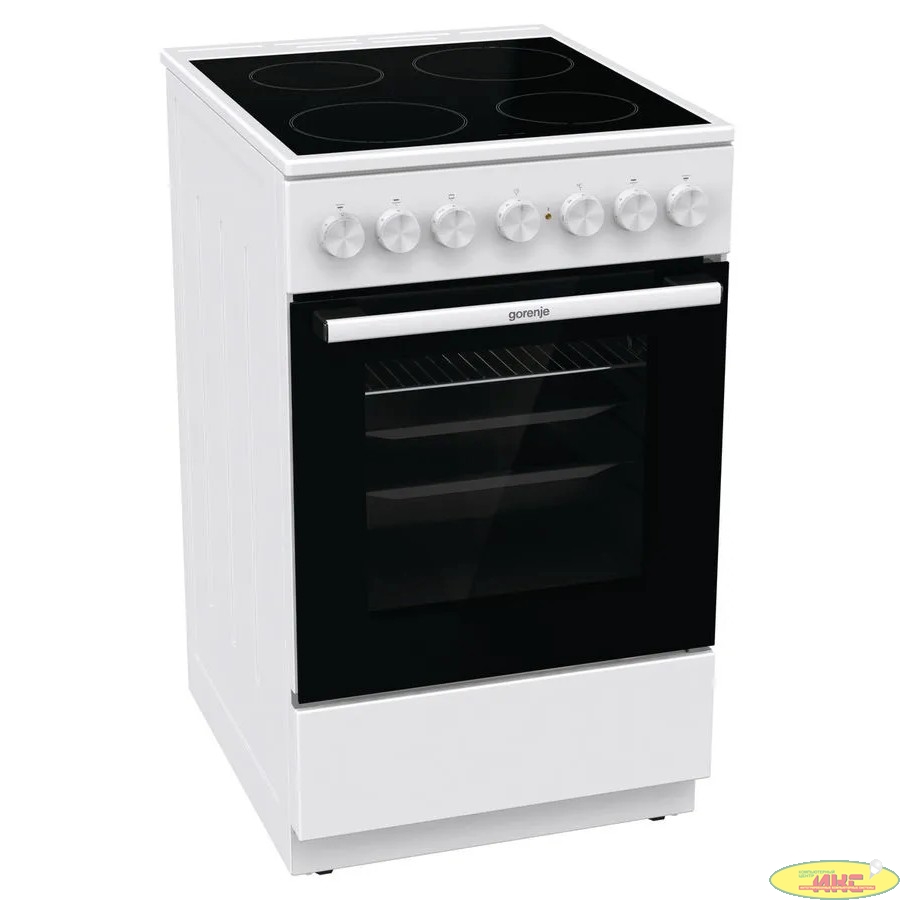 Электрическая плита Gorenje GEC5B41WG,  стеклокерамика,  без крышки,  белый