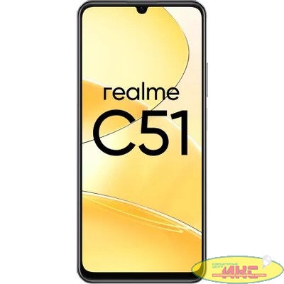 Смартфон Realme RMX3830 C51 128Gb 4Gb черный моноблок 3G 4G 2Sim 6.74" 720x1600 Android 13 50Mpix 802.11 a/b/g/n/ac NFC GPS GSM900/1800 GSM1900 TouchSc microSD