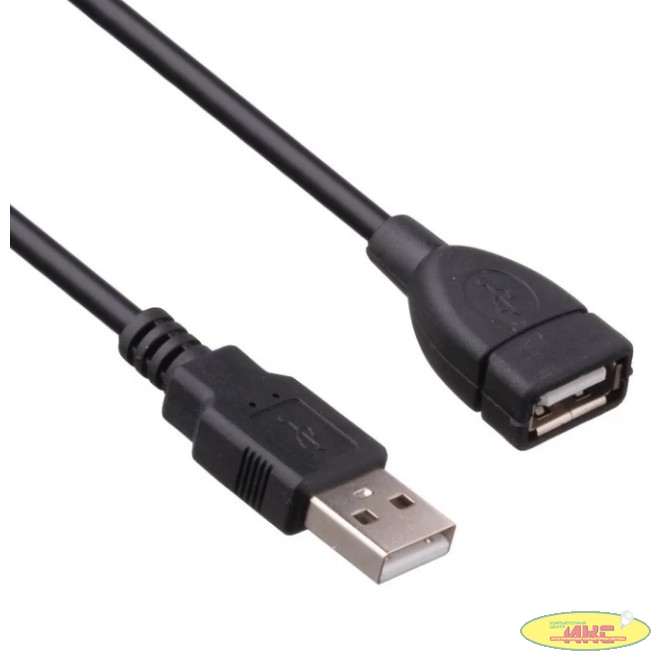 Exegate EX294762RUS Удлинитель USB 2.0 ExeGate EX-CCF-USB2-AMAF-2.0F (Am/Af, позолоченные контакты, ферритовые кольца, 2м)