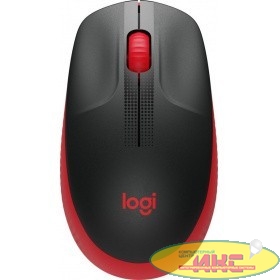 Мышь Logitech M190 красный/черный оптическая (1000dpi) беспроводная USB (2but)