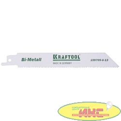 Пилка KRAFTOOL "INDUSTRIE QUALITAT" для эл/ножовки, Bi-Metall, по металлу, дереву, шаг 1,8-2,5мм, 180мм[159705-U-18]