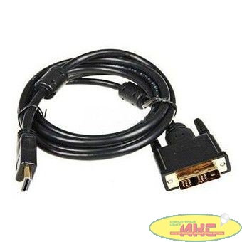 Кабель Buro HDMI-19M-DVI-D-5M HDMI (m) DVI-D (m) 5м феррит.кольца черный (817226)