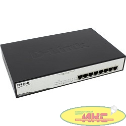 D-Link DGS-1008MP/A2A Неуправляемый коммутатор с 8 портами 10/100/1000Base-T с поддержкой PoE и функцией энергосбережения