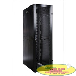 ЦМО! Шкаф серверный ПРОФ напольный 48U (600x1200) дверь перфор., задние двойные перфор., черный, в сборе (ШТК-СП-48.6.12-48АА-9005)