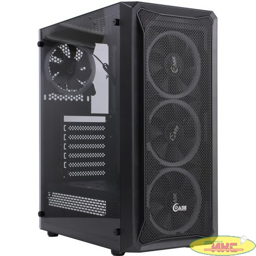 Powercase CMIZB-L4 Корпус Mistral Z4 Mesh LED, Tempered Glass, 4x 120mm 5-color fan, чёрный, ATX  (CMIZB-L4)