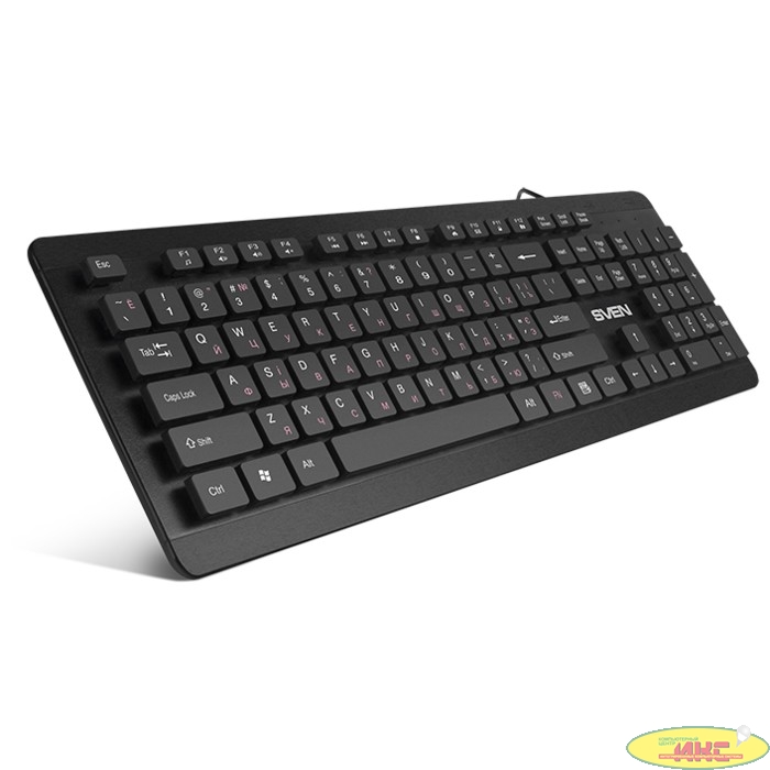 Клавиатура Sven KB-E5700H чёрная(104кл, USB-Hub*2, Slim, 12Fn,  островной тип кл.)