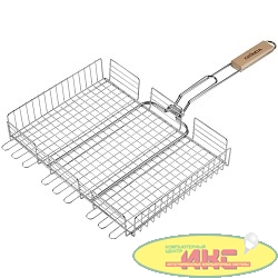 Решетка-гриль GRINDA "BARBECUE", объемная, нержавеющая сталь, 340х260мм [424732]
