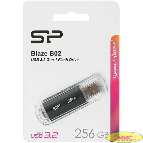 Флеш накопитель 256Gb Silicon Power Blaze B02, USB 3.2, Черный