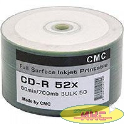 Диски CMC CD-R 80 52x Bulk/50 Full Ink Print 