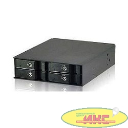Procase G2-104-SATA3-BK / G2-104-SAS12-BK {Hot-swap корзина 4 SATA3/SAS 12G, черный, с замком, hotswap mobie rack module for 2,5" HDD(1x5,25) 2xFAN 40x15mm}