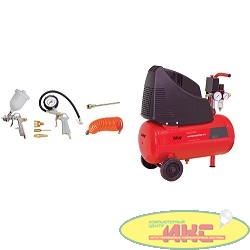 FUBAG HOUSE MASTER KIT Компрессор+набор из 5 предметов [8213800KOA610 (8213800KOA541)] {Реси- вер, л 24 Произ- водит., л/мин 180 Давле- ние, бар 8 Мощность, кВт1.1 Напря- жение, В 220 Вес, кг 19}