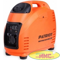 Генератор инверторный PATRIOT 2000i [474101035] {Двигатель 4т, АИ-92, 72сс,мощность рабочая/максимальная -1,5/1,8 кВт, объём бака - 3,6 л, 1 розетка Euro 16A,  вес 18,5 кг}