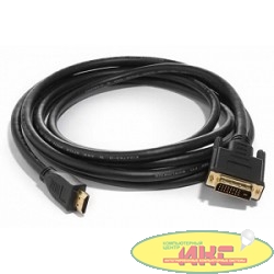 Bion Кабель HDMI-DVI , 1.8м, 19M/19M, single link, черный,  экран   [Бион][BNCC-HDMI-DVI-6]