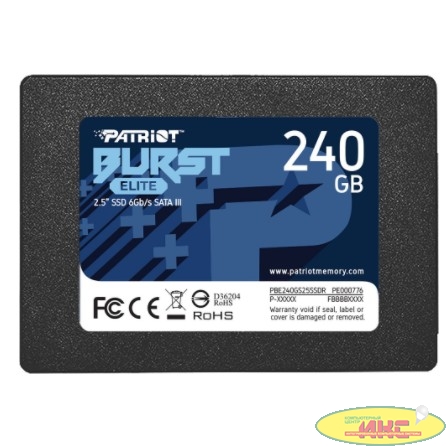 SSD жесткий диск SATA2.5" 240GB BURST PBE240GS25SSDR PATRIOT
