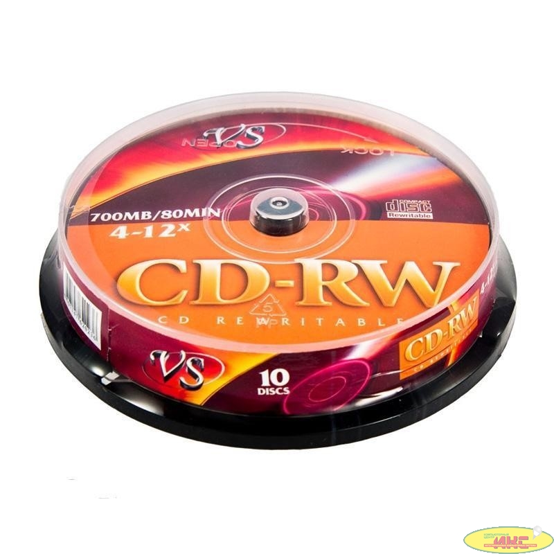 VS CD-RW 80 4-12x CB/10 (VSCDRWCB1001)