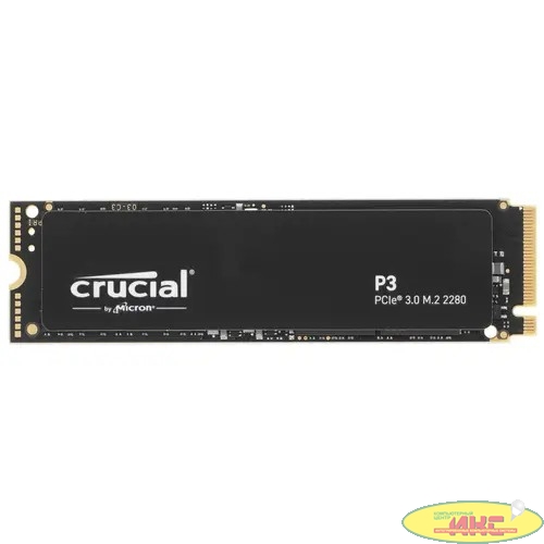 Твердотельный накопитель 2000Gb SSD Crucial P3 3D NAND M2 PCIe NVMe R3500Mb/s W3000MB/s CT2000P3SSD8