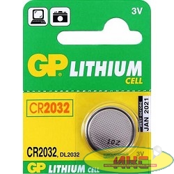 GP CR2032-(7)C1(1 шт. в уп-ке)[08984]