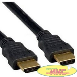 Кабель HDMI Gembird/Cablexpert , 1.8м, v1.4, 19M/19M, плоский кабель, черный, позол.разъемы, экран(CC-HDMI4F-6)