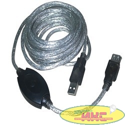 VCOM VUS7049-15M Кабель-адаптер USB2.0-repeater, удлинительный активный <Am-->Af> 15м