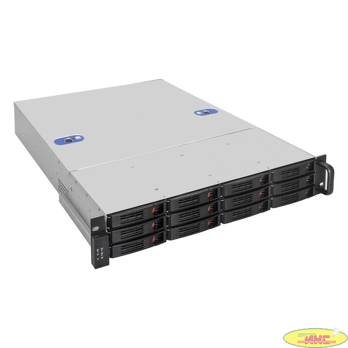 Exegate EX293402RUS Серверный корпус ExeGate Pro 2U660-HS12 <RM 19", высота 2U, глубина 660, БП 1U-1200ADS, 12xHotSwap>