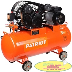 PATRIOT PTR 80-450A Компрессор [525306312] {Мощн.: 2 кВт; Напр.: 230В~50Гц; Об.двиг.: 1100 об/мин; Производит.: 450 л/мин; Об.ресивера: 80 л; Давл.: 8 бар; Вес: 66 кг;}