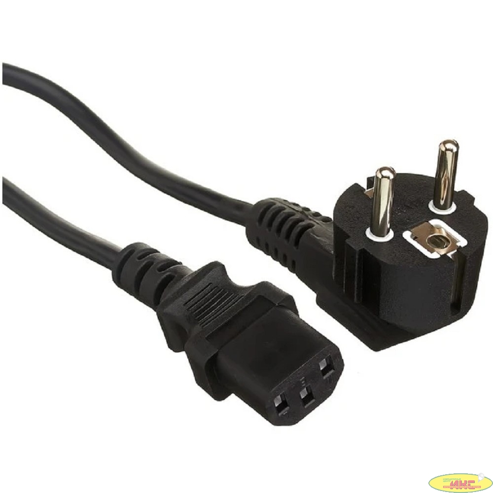Exegate EX297779RUS Кабель питания Power PC-1,5P (Евровилка угловая Schuko->C13, VDE-250V-3*0.5mm2, медь, черный, 6A, 1.5м)