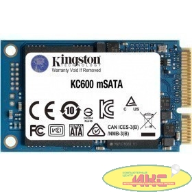 SSD жесткий диск MSATA 1TB KC600 SKC600MS/1024G KINGSTON