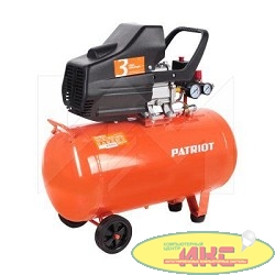 PATRIOT EURO 50-260К Компрессор [525306316] { Мощность: 1.8 кВт; Напряжение: 230В~50Гц; Обороты двигателя: 2850 об/мин; Производительность: 260 л/мин; Объем ресивера: 50 л; Давление: 8 бар; Вес: 28,5}
