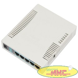 MikroTik RB951Ui-2HnD RouterBOARD  беспроводной роутер  600Mhz CPU, 128MB RAM, 5xLAN, built-in 2.4Ghz 802b/g/n