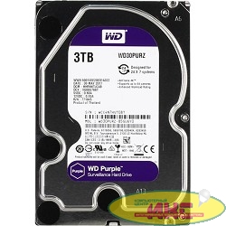 3TB WD Purple (WD30PURZ) {Serial ATA III, 5400- rpm, 64Mb, 3.5"}