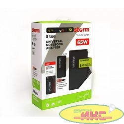 Адаптер для ноутбуков Storm SLU65/SLU65+, 65W, USB(2.1A), slim design + micro charger USB (MCM1)