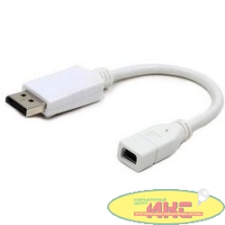 Cablexpert Переходник miniDisplayPort - DisplayPort, 20F/20M, длина 16см, белый (A-mDPF-DPM-001-W)