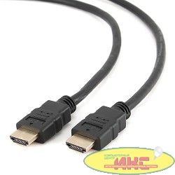 Кабель HDMI Gembird/Cablexpert , 1м, v1.4, 19M/19M, серия Light, черный, позол.разъемы, экран (CC-HDMI4L-1M)