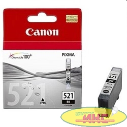 Canon CLI-521Bk 2933B004 Картридж для Для Canon Pixma iP3600, 4600, MP540 ,MP620, MP630, MP980, Черный, 9 мл.