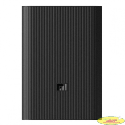 Мобильный аккумулятор Xiaomi Mi Power Bank 3 Ultra Compact Li-Pol 10000mAh 3A+2.5A черный 2xUSB материал пластик