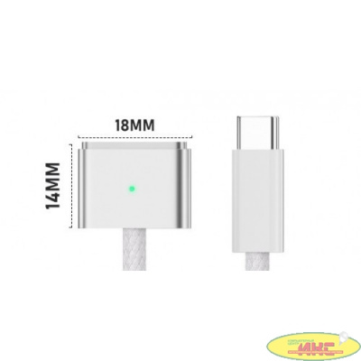 KS-is KS-806gen3-W-2 Кабель для зарядки USB-C M Magsafe 2 F, 2м белый																												