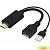 KS-is KS-501 Адаптер HDMI M + USB Type A M на DisplayPort F