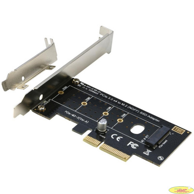 ORIENT C300E, Переходник PCI-E 4x->M.2 M-key NVMe SSD, тип 2230/2242/2260/2280, планки крепления в комплекте (31100)
