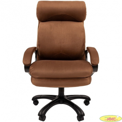 Кресло Chairman Home 505 Россия ткань Т-14 коричневый (черный пластик) (7127987)