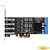 ORIENT NC-3U4419PEX4, Контроллер PCI-Ex4 v3.0,, USB 3.2 Gen1 (USB 3.0), скорость до 5 Гбит/с, 4-port ext/4-port int (19-pin) port, NEC D720201+ASM1806 chipset,Self powered+ разъем доп.питания (31356) 